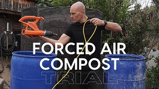 How to Make Aerated Compost with an Electric Leaf Blower  Forced Air Trial [upl. by Strait]