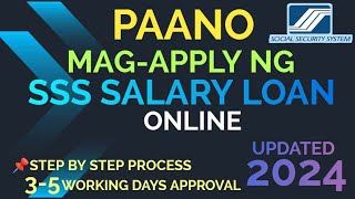 Paano Mag Loan sa SSS Online 2024  How to Apply SSS Salary Loan  Step by Step Process Updated 2024 [upl. by Danais635]