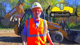 Blippi Learns About Construction Vehicles  Trucks For Kids  Educational Blippi Videos For Toddlers [upl. by Gnim]