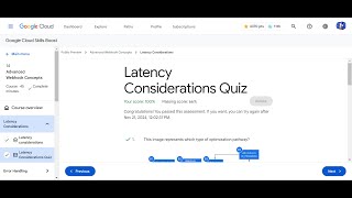 Latency Considerations Quiz  Advanced Webhook Concepts  Arcade Classroom  Arcade Lesson 2024 [upl. by Airla27]