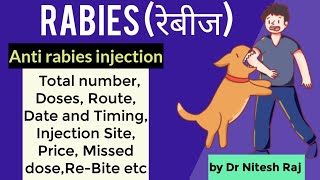 Rabiesरेबीज Anti rabies vaccination schedule and first aid treatment Dogcat bite by Dr Nitesh Raj [upl. by Ailedo100]