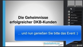 Geheimnisse erfolgreicher DKB  einzigartiges Webinar OnlineSeminar [upl. by Vokay]