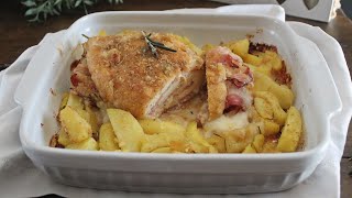 PROVA QUESTO PETTO DI POLLO RIPIENO AL FORNO CON LE PATATE facile e croccante [upl. by Chamberlain704]