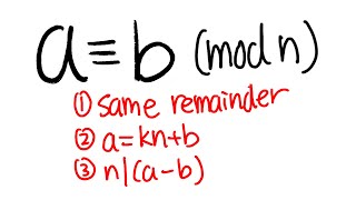 What does a ≡ b mod n mean Basic Modular Arithmetic Congruence [upl. by Aeli]