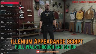 QBCore Clothing Script  Illenium Appearance Script  Installation and Showcase  FiveM Script 2024 [upl. by Tterrej768]