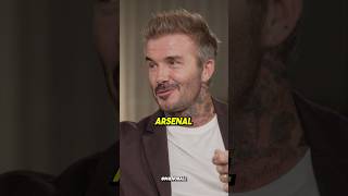 David Beckham EXPLAINS why his SON supports ARSENAL [upl. by Nnylharas]