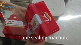 Tape Sealing Machine for Biscuit Box Tin Container Tape around Sealing Machine  Manual Tape Sealer [upl. by Modie]