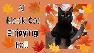 1644 Ai Black Cat Enjoying Fall [upl. by Saibot184]