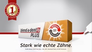 blendadent Plus Duo Kraft Haftcreme für extra starken Halt [upl. by Atinnek]