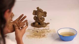 Mitti Ke GaneshJi Part 1घर पर ही मिट्‌टी के गणेश बनाने का वीडियो [upl. by Desai]