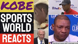 NBA world REACTS to Kobe Bryant death TRAGIC [upl. by Blain]