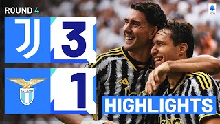 JuventusLazio 31  Vlahovic steals the show in Turin Goals amp Highlights  Serie A 202324 [upl. by Lannie]