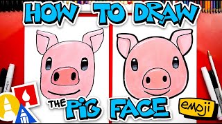 How To Draw The Pig Face Emoji 🐷 [upl. by Yelkao]