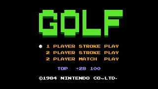 Golf  NES  Stroke Play  18 Holes  Full Longplay No Commentary [upl. by Annoet283]