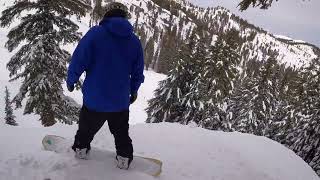 Palisades Tahoe skiing Granite chief and KT22 Feb 24 2024 [upl. by Nwahsan]