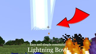 Lightning Bow Command  Minecraft  Simple and Easy  Bedrock Edition [upl. by Adal]