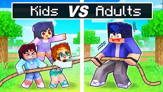 Aphmau KIDS vs ADULTS in Minecraft [upl. by Volney913]