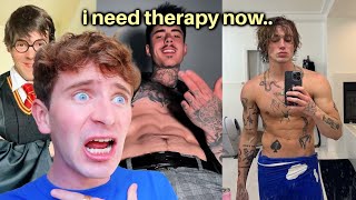 REACTING TO TIKTOK THIRST TRAPS PT 3 disturbing🥰 [upl. by Lenna]