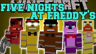 Minecraft FIVE NIGHTS AT FREDDYS MOD FREDDY FOXY BONNIE CHICA amp GOLDEN FREDDY Mod Showcase [upl. by Sissy]