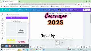 Membuat Kalender sederhana dari canva by Calendar Maker [upl. by Jovitta]