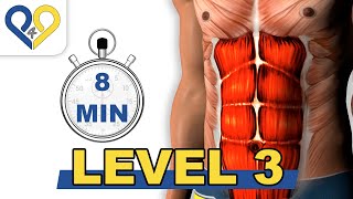 8 Min Abs Workout  Level 3  P4P Music [upl. by Berry]