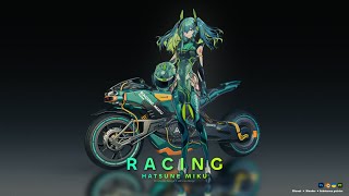 Racing MIKU  3DCOAT  BLENDER CONCEPT PROCESS [upl. by Prasad]