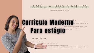 Como fazer um currículo para estágio de Pedagogia [upl. by Ecnerewal407]