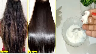 Longlasting Hair Straightening Cream DIY  Rice Hair Mask For Straight Shiny Hair At Home [upl. by Airpal]