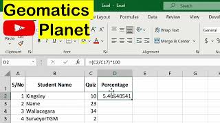 Calculating Percentages in Excel [upl. by Ainsworth143]