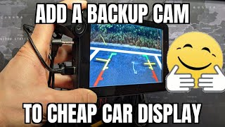 ALMOST SECRET FEATURE HOW TO USE AV INPUT ON CHEAP CAR DISPLAY FOR A BACKUP CAMERA [upl. by Marucci]