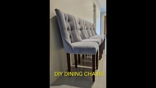 DIY Dining Chairs  How I built and upholstered my own Dining Chairs  DIY style [upl. by Felicia127]