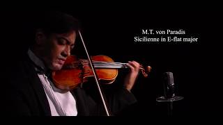 MTvon Paradis Sicilienne in Eflat major Djavan Caetano violin [upl. by Essy]