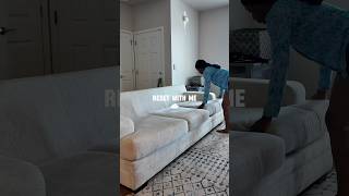 clean my living room with me 🫧🤍 organization productivity cleaning [upl. by Salohci]