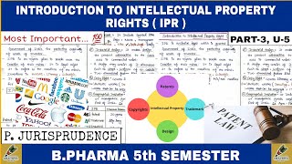 Intellectual Property Rights IPR  L3 Unit5  Pharmaceutical Jurisprudence  Graceful Pharma [upl. by Ohs]