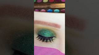 Green colour Smokey glitter eye makeup tutorial  puri video channel pr dekhe [upl. by Lerraf]