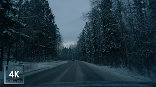 Snowy Drive  4K HDR Driving through Stockholm Sweden Dashcam [upl. by Catrina495]