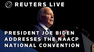 LIVE Joe Biden addresses the NAACP National Convention in Las Vegas [upl. by Phelgon]