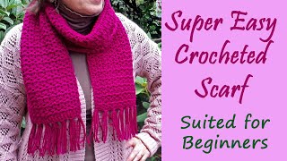 CROCHET Super Easy Crochet Scarf for Beginners [upl. by Suez276]