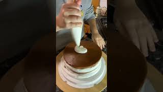 Vanilla birthday cake 🎂 shorts shortvideo cake baking [upl. by Schroer98]