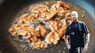 Just 5 minutes l How To Make Caramelized Walnuts Or Salty Caramel Sauce walnutscaramellukascirjak [upl. by Rafter]