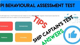 PI Predictive Index Behavioural Assessment Test Ships Captain Test Tips and Actual Test Answers [upl. by Cinnamon]