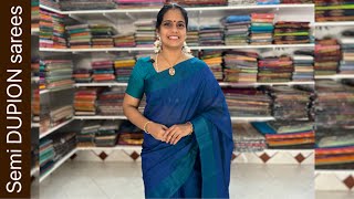 Semi Dupion sarees  Apavaranam 5 June 2024 [upl. by Arrak132]