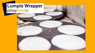 How to make lumpia wrapper  Pinoy How To [upl. by Zoellick]