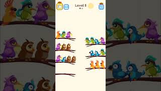 Birds sort color New game level successfully completed 🥳 games powergaming geniusgames skillgame [upl. by Eelimaj50]