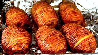 How to make HASSELBACK POTATOES recipe Baked Potato [upl. by Epilif878]