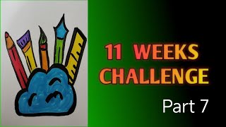 11 weeks challenge  Part 7  Drawing no 21 [upl. by Sirad]