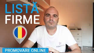 Lista Firme  Promovare Online Gratuita prin Video [upl. by China]