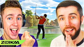 Zerkaa vs Miniminter Golf Showdown PGA Tour 2K21 with Simon [upl. by Ahsini]