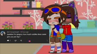 how much cuddlies does Cassie need gacha fnaf my au Gregory x Cassie helpi x princess [upl. by Atirac]