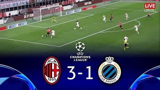 Milan vs Club Brugge  Reijnders Pulisic  2425 Champions League Full Match [upl. by Avla]